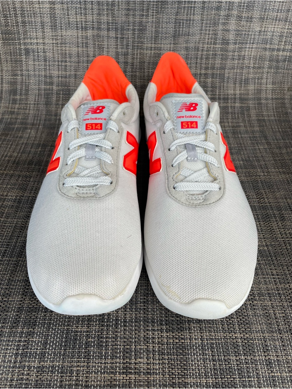 New Balance Women's 514v1 Cush+ Sneakers Silver/Coral Red Athletic Shoes Sz 10 - Picture 5 of 11